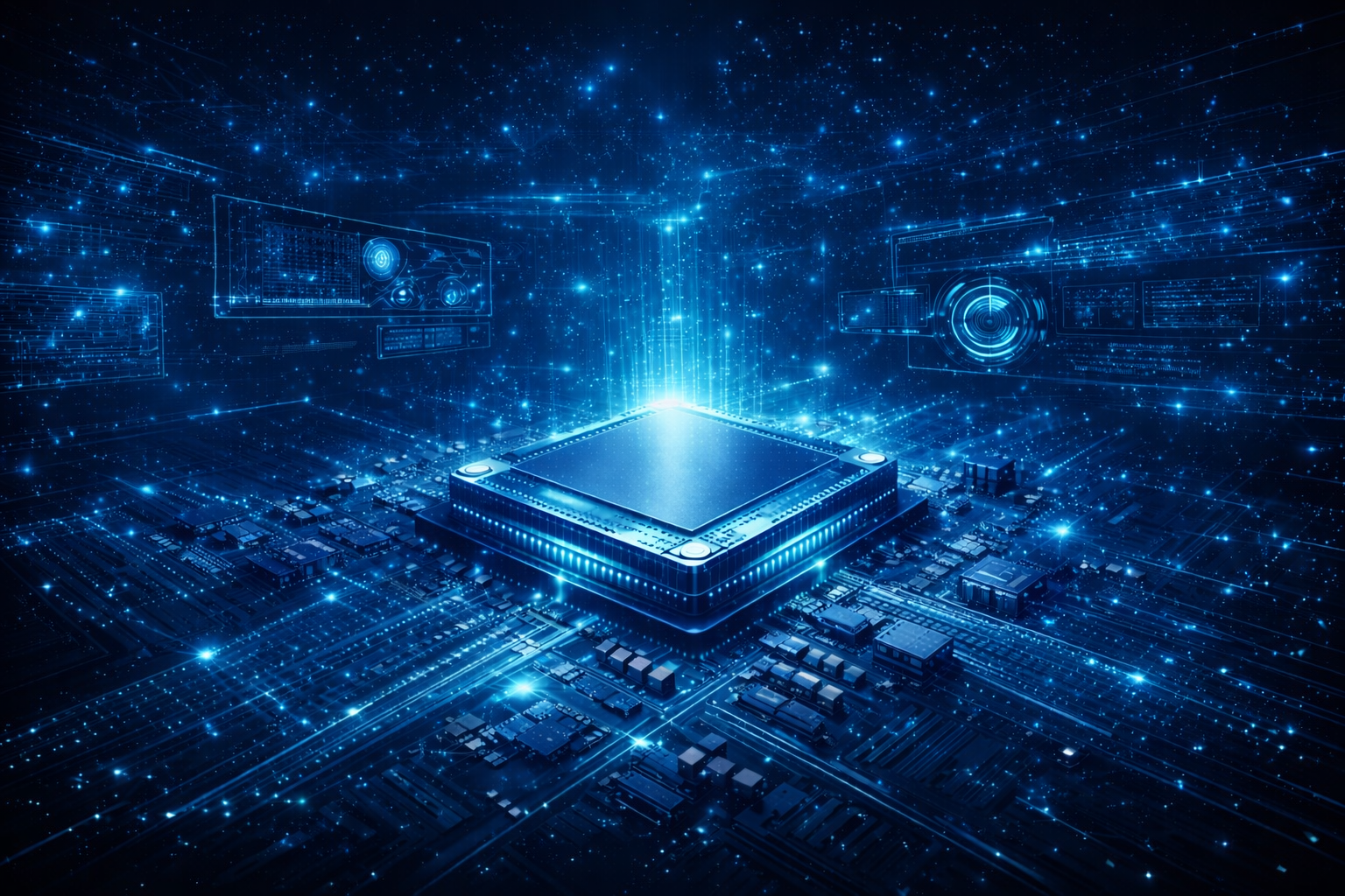 AI semiconductor chip visualization