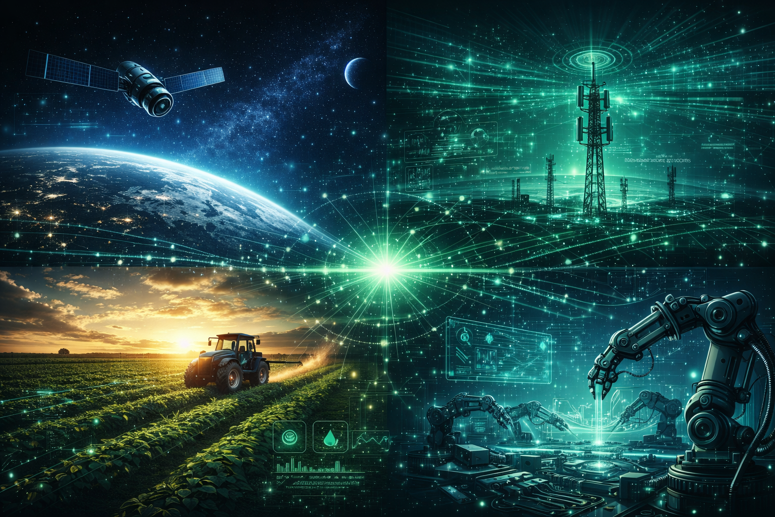 Industries we serve - space, agriculture, telecom, industrial